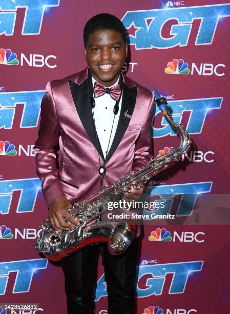 Avery Dixon arrives at the Red Carpet For "America's Got Talent" Season 17 Live Show at Sheraton Pasadena Hotel on September 13, 2022 in Pasadena,...