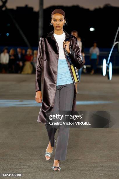 Model walks the runway during the Tory Burch Ready to Wear Spring/Summer 2023 fashion show as part of the New York Fashion Week on September 13, 2022...