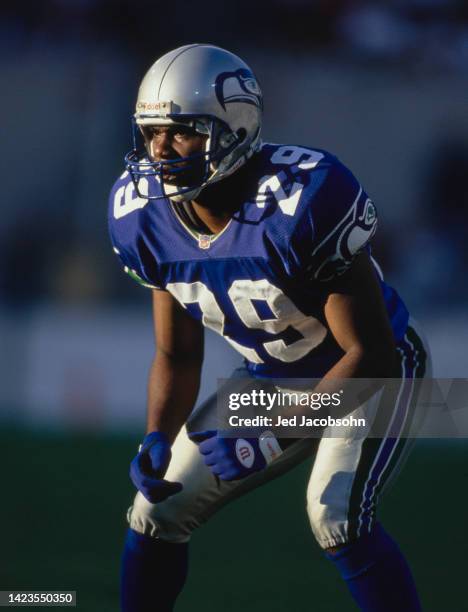 Tony Brown, Defensive Back for the Seattle Seahawks looks on during the National Football Conference East Division game against the Arizona Cardinals...