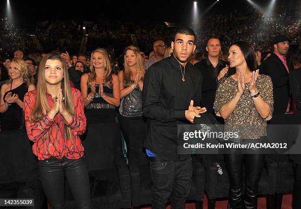 Sofia Richie, Miles Brockman Richie, and Diane Alexander attend the Lionel Richie and Friends in Concert presented by ACM held at the MGM Grand...