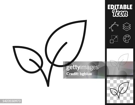 Leaves. Icon for design. Easily editable Leaves. Icon for design. Easily editable