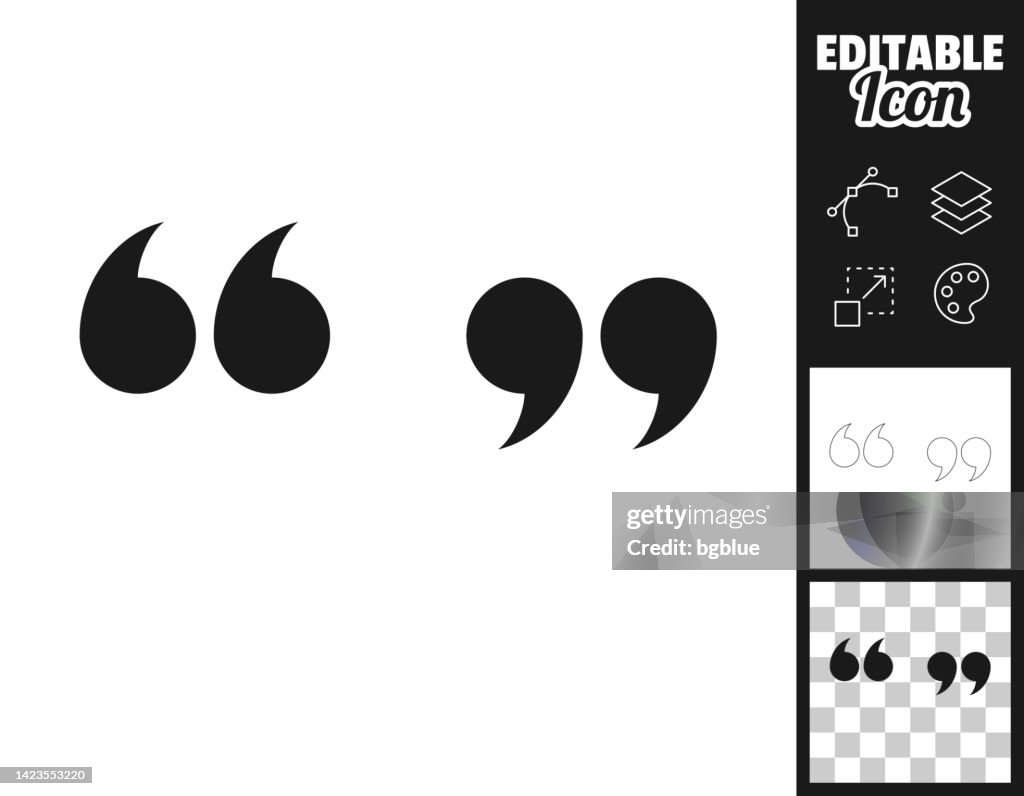 Quotation marks. Icon for design. Easily editable