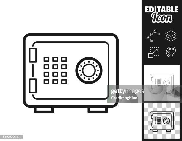 safe box. icon for design. easily editable - safe box stock illustrations