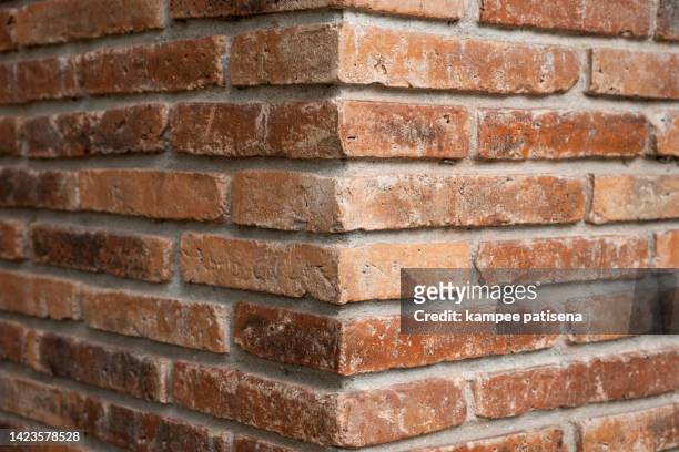 old bricks column pillar - brick column stock pictures, royalty-free photos & images