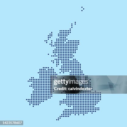 United Kingdom dotted map United Kingdom dotted map