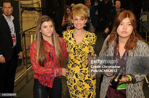 Nicole Richie and Sofia Richie attend the Lionel Richie and Friends in Concert presented by ACM held at the MGM Grand Garden Arena on April 2, 2012...