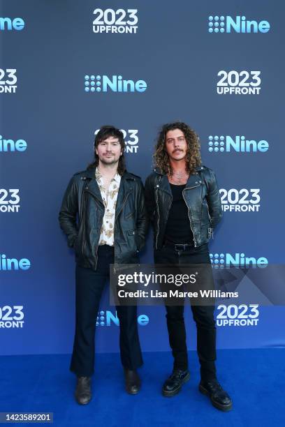 Reuben Styles and Adam Hyde attend the Nine 2023 Upfronts Photo Call on September 14, 2022 in Sydney, Australia.