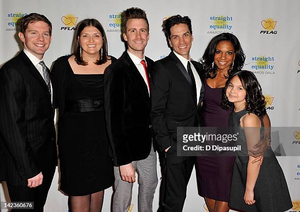 Broadway Impact Founders Rory O'Malley, Jenny Kanelos, Gavin Creel, actors Will Swenson, Audra McDonald and daughter Zoe Madeline Donovan attend...