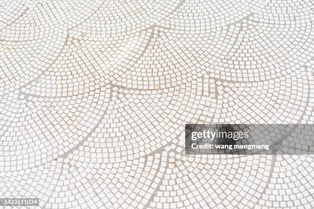 fan-shaped floor tile shapes - porcelain floor stock pictures, royalty-free photos & images