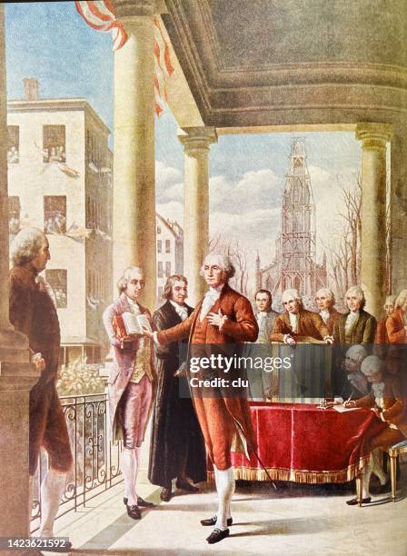 appointment of george washington to the presidency - george washington cartoon stock illustrations