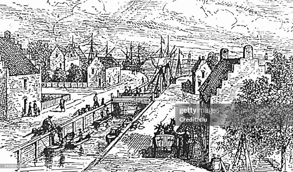 New York City, East river, 17th century