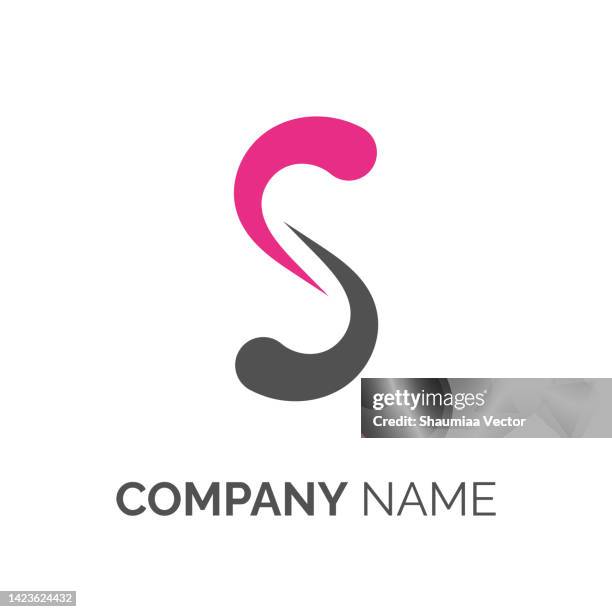 modern letter r with grey and pink colours isolated on white background. usable for business, branding and technology symbols. flat vector symbol design template element - letter s icon stock illustrations