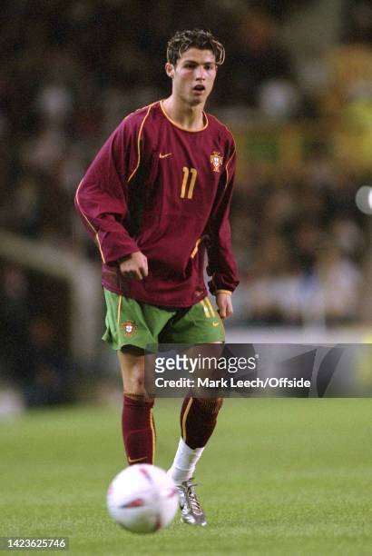 September 2003, Liverpool - UEFA Qualification Match - England U21s v Portugal U21s - Cristiano Ronaldo of Portugal U21s.