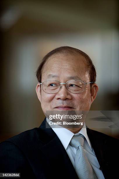 Schive Chi, chairman of the Taiwan Stock Exchange Corp., poses for a portrait at the Boao Forum for Asia in Boao, Hainan Province, China, on Tuesday,...