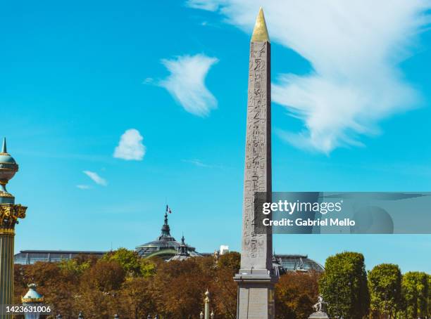 place de la concorde in paris - obelisk stock pictures, royalty-free photos & images
