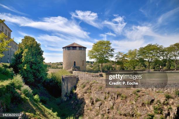 parthenay, remains of the old castle - deux sèvres fotografías e imágenes de stock