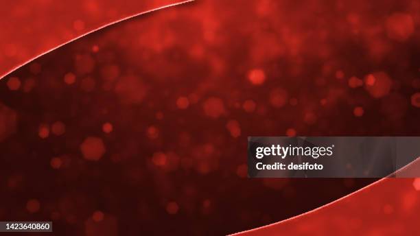 horizontal vibrant bright dark red colored glittering textured empty blank artistic three dimensional effect christmas backgrounds with a label or title page template with border at two opposite corners - lower third stock illustrations