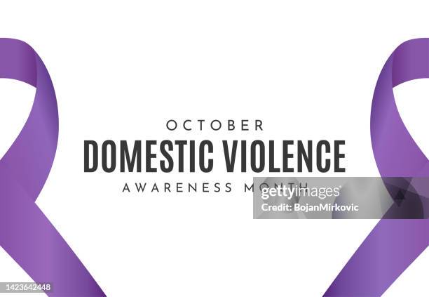 domestic violence month background, october. vector - domestic violence stock illustrations