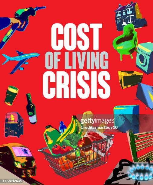 krise der lebenshaltungskosten - expense stock-grafiken, -clipart, -cartoons und -symbole