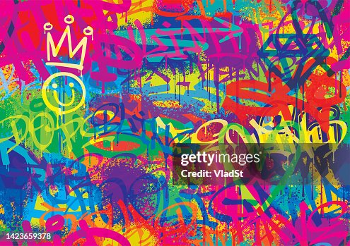 Graffiti Street Art Splatter Seamless Pattern Background Graffiti Street Art Splatter Seamless Pattern Background