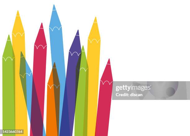 stockillustraties, clipart, cartoons en iconen met school supply background with colorful pencils. - paint tube