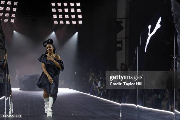 June Ambrose walks the runway during the PUMA presents Futrograde fashion show during New York Fashion Week at Cipriani 25 Broadway on September 13,...