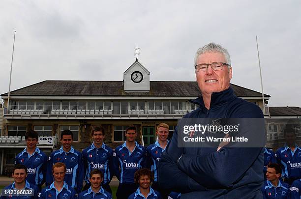 John Bracewell, Director of Cricket for Gloucestershire poses for a portrait during the Gloucestershire CCC photocall at the County Ground on April...