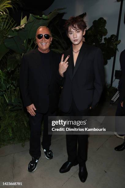 Michael Kors and Tony Yu attend the Michael Kors Collection Spring/Summer 2023 Runway Show on September 14, 2022 in New York City.