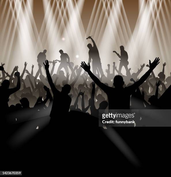stage - rock group stock illustrations