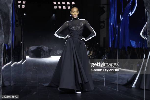 Winnie Harlow walks the runway during the PUMA presents Futrograde fashion show during New York Fashion Week at Cipriani 25 Broadway on September 13,...