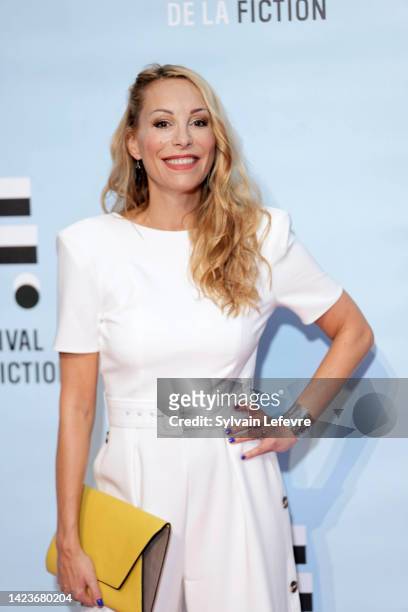 Julia Dorval attends the photocall of the opening Ceremony during the La Rochelle Fiction Festival on September 13, 2022 in La Rochelle, France.