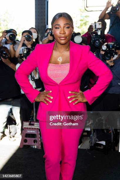 Serena illiams attends the Michael Kors fashion show during New York Fashion Week: The Shows at Highline Stages on September 14, 2022 in New York...