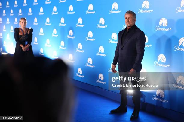 Sylvester Stallone attends the Paramount+ Italian launch red carpet at Cinecitta on September 14, 2022 in Rome, Italy.