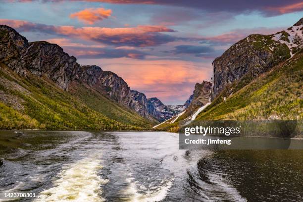 western brook pond,gros morne national park,newfoundland - pond stock pictures, royalty-free photos & images