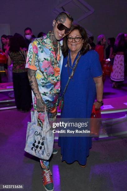 Chris Lavish and Fern attends the Vivienne Tam fashion show during September 2022 New York Fashion Week: The Shows at Gallery at Spring Studios on...