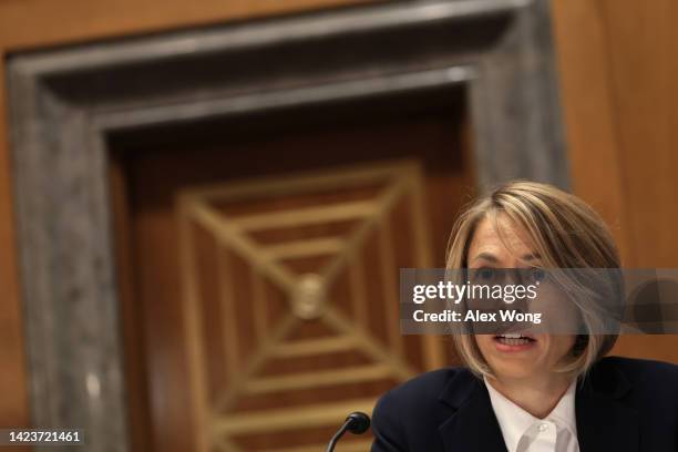 Chief Operating Officer of TikTok Vanessa Pappas testifies during a hearing before Senate Homeland Security and Governmental Affairs Committee...