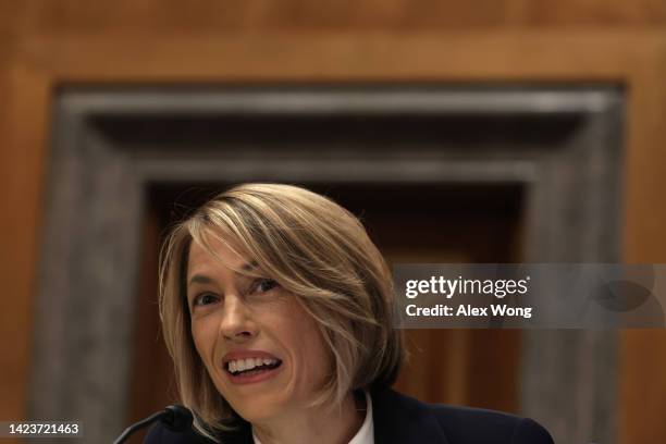 Chief Operating Officer of TikTok Vanessa Pappas testifies during a hearing before Senate Homeland Security and Governmental Affairs Committee...