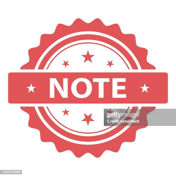 note stamp, seal. vector badge, icon template. illustration isolated on white background. - paper note icon stock illustrations
