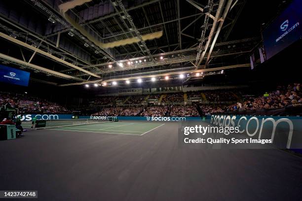 General view inside Emirates Arena during the Davis Cup Group D match between United States and Great Britain at Emirates Arena on September 14, 2022...