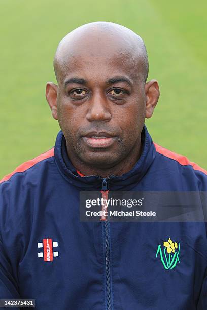 Doyle Henshaw of Glamorgan during the Glamorgan County Cricket Club photocall at the Swalec Stadium on April 3, 2012 in Cardiff, Wales.