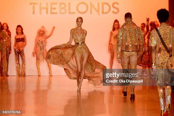 Model walks the runway at the The Blonds fashion show during September 2022 New York Fashion Week: The Shows at Gallery at Spring Studios on...