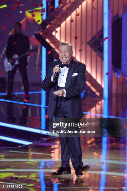 Roland Kaiser is seen on stage during the German Television Award at MMC Studios on September 14, 2022 in Cologne, Germany.