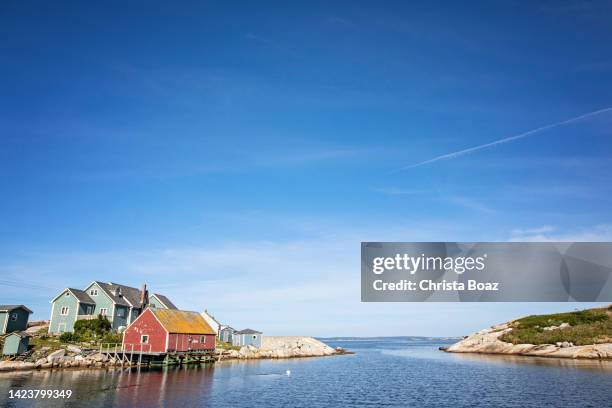 peggy's cove - fishing hut stock pictures, royalty-free photos & images