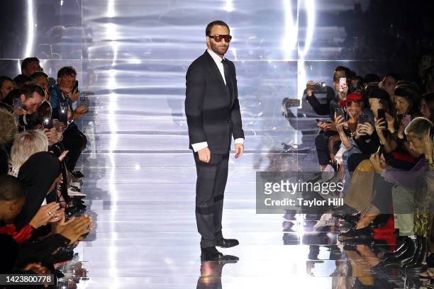 Tom Ford walks the runway during the Tom Ford S/S 2023 fashion show during New York Fashion Week at Skylight on Vesey on September 14, 2022 in New...