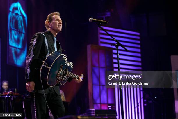 Chris Isaak performs onstage for the 21st Annual Americana Honors & Awards at Ryman Auditorium on September 14, 2022 in Nashville, Tennessee.