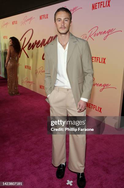 Drew Starkey attends the Do Revenge LA Special Screening at TUDUM Theater on September 14, 2022 in Hollywood, California.