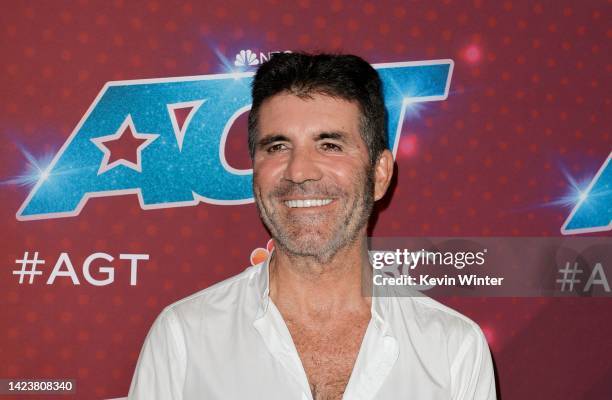 Simon Cowell attends the red carpet for "America's Got Talent" Season 17 Finale at Sheraton Pasadena Hotel on September 14, 2022 in Pasadena,...