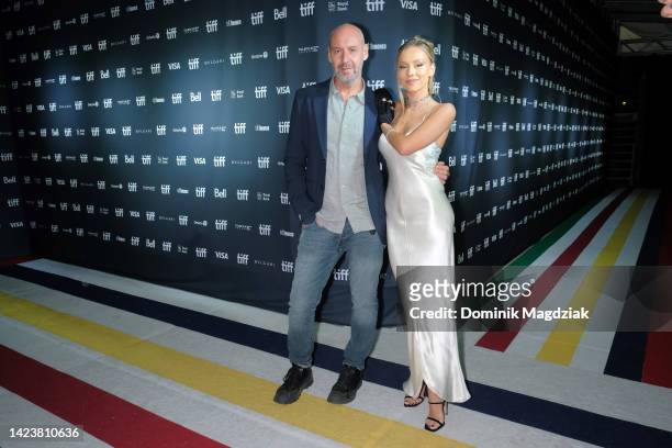 Jaume Balagueró and Ester Expósito attend the "Venus" premiere during the 2022 Toronto International Film Festival at Royal Alexandra Theatre on...