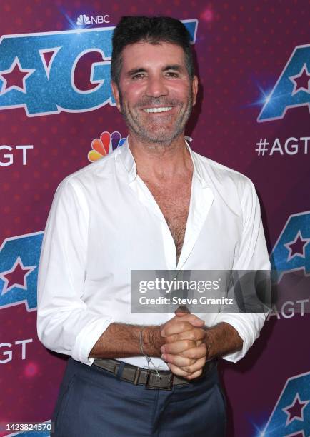 Simon Cowell arrives at the Red Carpet For "America's Got Talent" Season 17 Finale at Sheraton Pasadena Hotel on September 14, 2022 in Pasadena,...