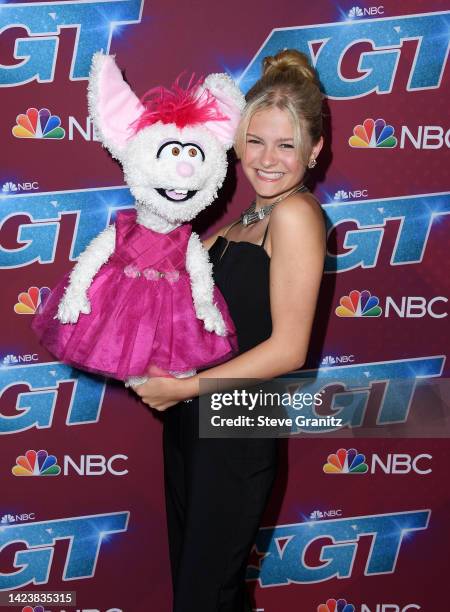 Darci Lynne arrives at the Red Carpet For "America's Got Talent" Season 17 Finale at Sheraton Pasadena Hotel on September 14, 2022 in Pasadena,...